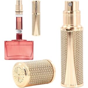 Vitog Refillable Bottle - Filling Perfume Atomizer Cologne Travel Bottle,10ml Luxurious Pocket Perfume Travel Dispenser for Women and Men (Black) 1PCS